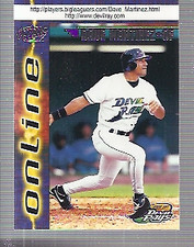 1998 Pacific Online Tampa Bay Devil Rays Baseball Card #713 Dave Martinez
