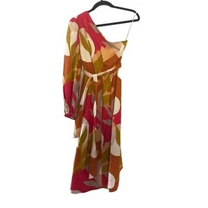 Rebecca Vallance Sangria One Sleeve Midi Dress sz 2 - Picture 1 of 5
