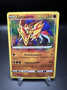 Pokémon TCG Zamazenta Vivid Voltage 102/185 Holo Amazing Rare - Picture 1 of 2