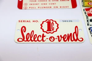 Vintage Candy vending machine Decals with Rivets - Picture 1 of 11