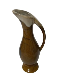 Vintage Anna Van Briggle Pottery Brown Drip Glaze Ewer Pitcher 8" Tall Signed - Picture 1 of 4