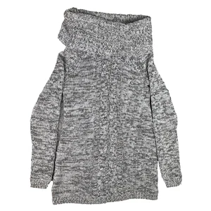Ann Taylor Loft Roll Neck Grey Cable Knit Jumper Women's Size XS - Imagen 1 de 13