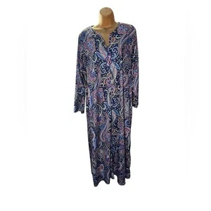 Vintage Y2K Anthony Richards Paisley Boho Maxikleid Psychedelic Print L/XL - Bild 1 von 5