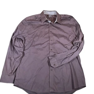 Murano Slim Fit Button Down Shirt Sz XL Charcoal Preppy Dress Shirt - Picture 1 of 7
