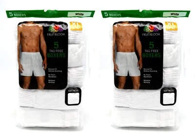 10 White XL 40-42 Inch Boxers Fruit Of The Loom EG 102-107 CM - Image 1 of 4