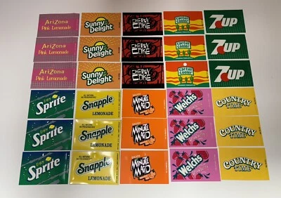 Lot Of 30 Vintage 90’s Vending Machine Soda Labels Coke Cactus Cooler Snapple - Image 1 of 4