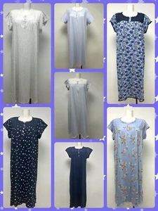 Ex M&S Ladies Lace Trim Cotton Blend Night Dresses Sizes 6 12 14 16 18 - Picture 1 of 30
