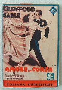 CLARK GABLE JOAN CRAWFORD AMORE IN CORSA COLLANA SUPERFILMS 1937 N 38 - Imagen 1 de 11
