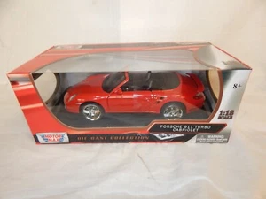 MOTORMAX PORSCHE 911 TURBO CABRIOLET RED 73183 BNIB 1:18 - Picture 1 of 5