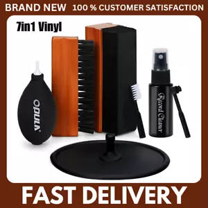 Vinyl Record Cleaning Kit - Complete 7in1 Cleaner, 7PCS, Black for Records - Picture 1 of 8