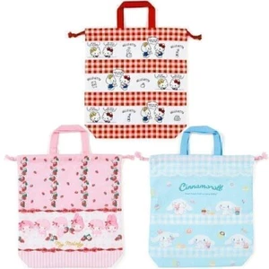 Sanrio Character D-String Tote Bag Lunch Bag (Hello Kitty/My Melody/Cinnamo) - Picture 1 of 3