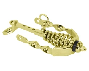 HORQUILLA DE RESORTE SLAMMER CON CORONA EXTENDIDA TRENZADA PLANA DORADA. - Imagen 1 de 1