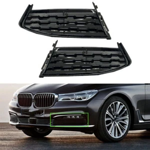 Pair Front Bumper Fog Light Cover Grille Trim For BMW 7 Series G11 G12 2015-2020 - Picture 1 of 7