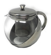 Teiera con filtro infusore per tisane the 900ml tisaniera tè in vetro e acciaio