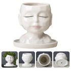 Human Face Planter Ceramic Pot for Bonsai and Flowers