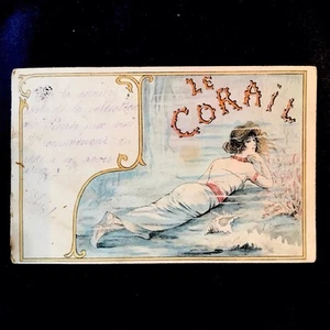 CPA Art nouveau  Illustrateur  F. CHAMOUIN Les pierres précieuses - Le Corail - Picture 1 of 2
