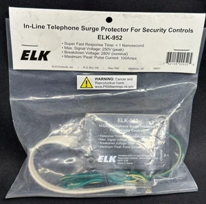 ELK-952 In-line Telephone Surge Protector For Security Controls, New - Picture 1 of 3