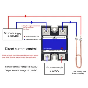 (60A)DC Zu DC Einphasiges Halbleiterrelais 3‑32VDC Eingang 5‑220VDC Last SSR BA - Bild 1 von 24