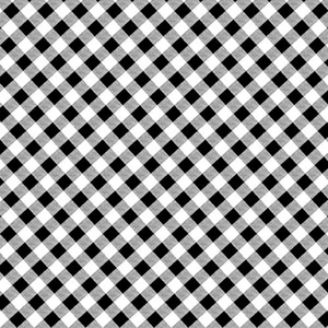 Feline Drive Fabric CHERRY HILL Sweet Gingham Black - Fat Quarter (18"x22") FQ - Picture 1 of 8