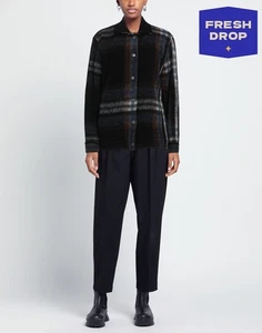 RRP€210 VENTI Jacket IT42 US6 UK10 M Wool Blend Plaid Pattern Collared - Picture 1 of 5