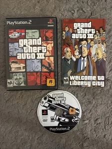 Grand Theft Auto III 3 (Sony PlayStation 2, 2001) PS2 W/ Manual No Map - Picture 1 of 2
