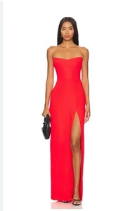 Abito donna Revolve Amanda Uprichard Evy Gown cremisi taglia:M - Foto 1 di 10