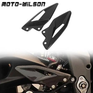 Pedal Heel Guards Plate For Triumph Street Triple 765 RS 16-17 CarbonFiber Gloss - Bild 1 von 15