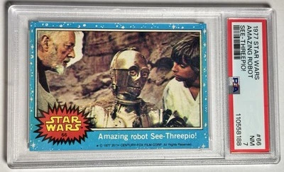 1977 Topps Star Wars Card #66 Amazing Robot See-Threepio! PSA 7 Near Mint - Image 1 of 2