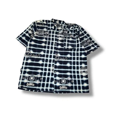 Vintage Southpole Shirt XL Made in Korea Blue Graffiti B-Boy Hip Hop Button Down - Image 1 of 4