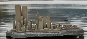 Modelo 3D del horizonte de la ciudad de Nueva York que incluye las "Torres Gemelas" - Pesado, 17"x6"x6" - Imagen 1 de 21