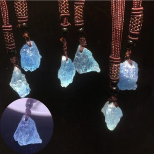 Natürlicher rauer Stein Schlüsselbein Aquamarin Anhänger unregelmäßig Schmuck Zubehör - Bild 1 von 9