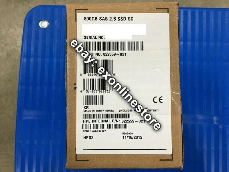 822559-B21 - 800GB 12G SAS Mixed Use-3 SFF 2.5-in SC Solid State Drive - Image 1 of 1