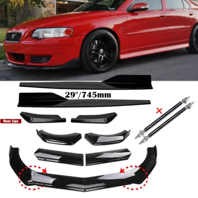 For Volvo S40 S60 S70 S80 Front Bumper Lip Spoiler Splitter Side Skirt Rear Lip Foto 1 de 4