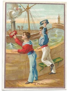 Le port Marins Bateau - Chromo - Trade card - Bild 1 von 2