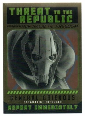 Star Wars Chrome Perspectives Jedi vs. Sith FUGITIVES Insert #4 General GRIEVOUS - Image 1 of 2