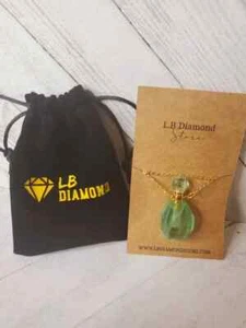 Perfume bottle Necklace Healing crystal Green Flurite - Chakra necklace - Picture 1 of 3