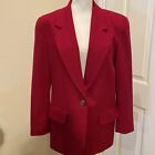 Vintage Casual Corner  Red  Blazer 100% Wool Lined with  Pockets size 10