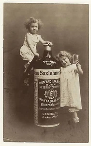 RARE VINTAGE POSTCARD ADVERTISING “HUNYADI JANOS” MINERAL WATER COMPANY - Picture 1 of 2