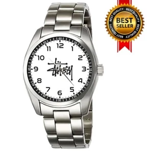 Stussy Logo Stainless Steel Men's Wristwatches - Picture 1 of 1