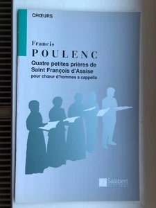 Poulenc: Four Motets for St Francis of Assissi - TBarB (div @6) Vocal Score - Picture 1 of 1