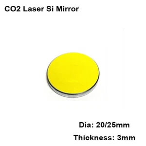 3pc Si Mirrors Reflective Lens Diameter 20/25mm CO2 Laser Head Cutting Engraving - Picture 1 of 3