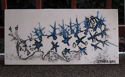 PINTURA DE ARTE POP ORUGA Foto 1 de 2