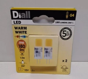 Diall G4 180 Lumen 19W/1,5 W warmweißes Leuchtmittel - zwei Packungen = 4 x Bulbus - Bild 1 von 2