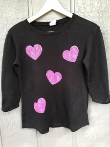 Circo Girls  Pink/Black Sparkly Heart Sweater Large (10/12) - Picture 1 of 6