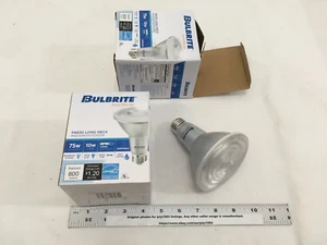 (2) NEW Bulbrite 75W PAR30 Long Neck LED Narrow Flood 25° Wet Rated Dimm 2700K - Picture 1 of 12