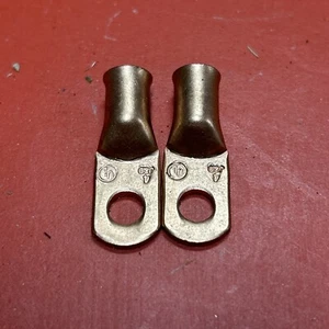 Deka 05465 Copper Battery Cable Lug 4 Gauge 1/4" Stud ( 2 Pack ) - Picture 1 of 3