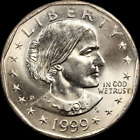 1999 D Susan B Anthony Dollar US-Dollar postfrisch Münze ""Brillant unzirkuliert"" SBA