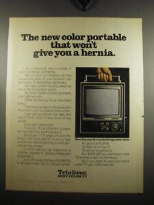 1970 Sony Trinitron Television Ad - The portable that won't give you a hernia