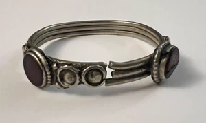 Brazalete De Colección Beduino Metal Vidrio De Península Arábiga Sin Tribu Yemen - Imagen 1 de 8