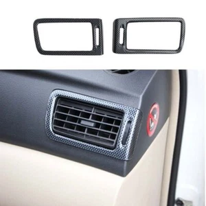 2003-2008 For Toyota Corolla Console AC L&R Air Outlet Trim Carbon Fiber Grain - Picture 1 of 5